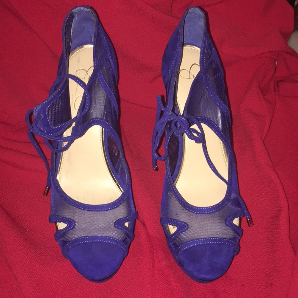 Suede blue Jessica Simpson heels
